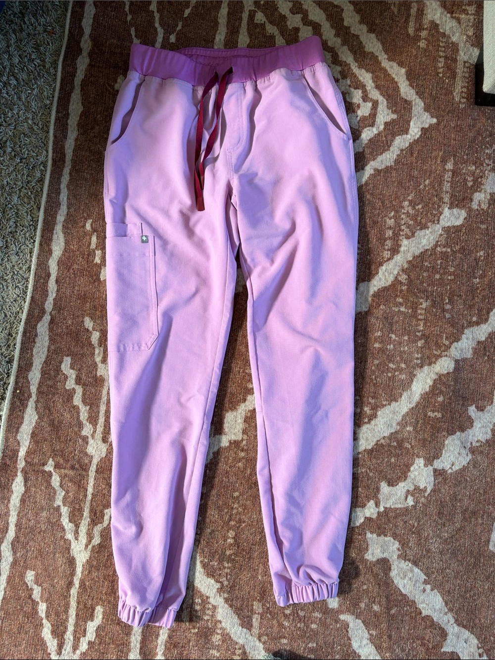 FIGS M/T Pink Elastic-Waist Jogger Pants